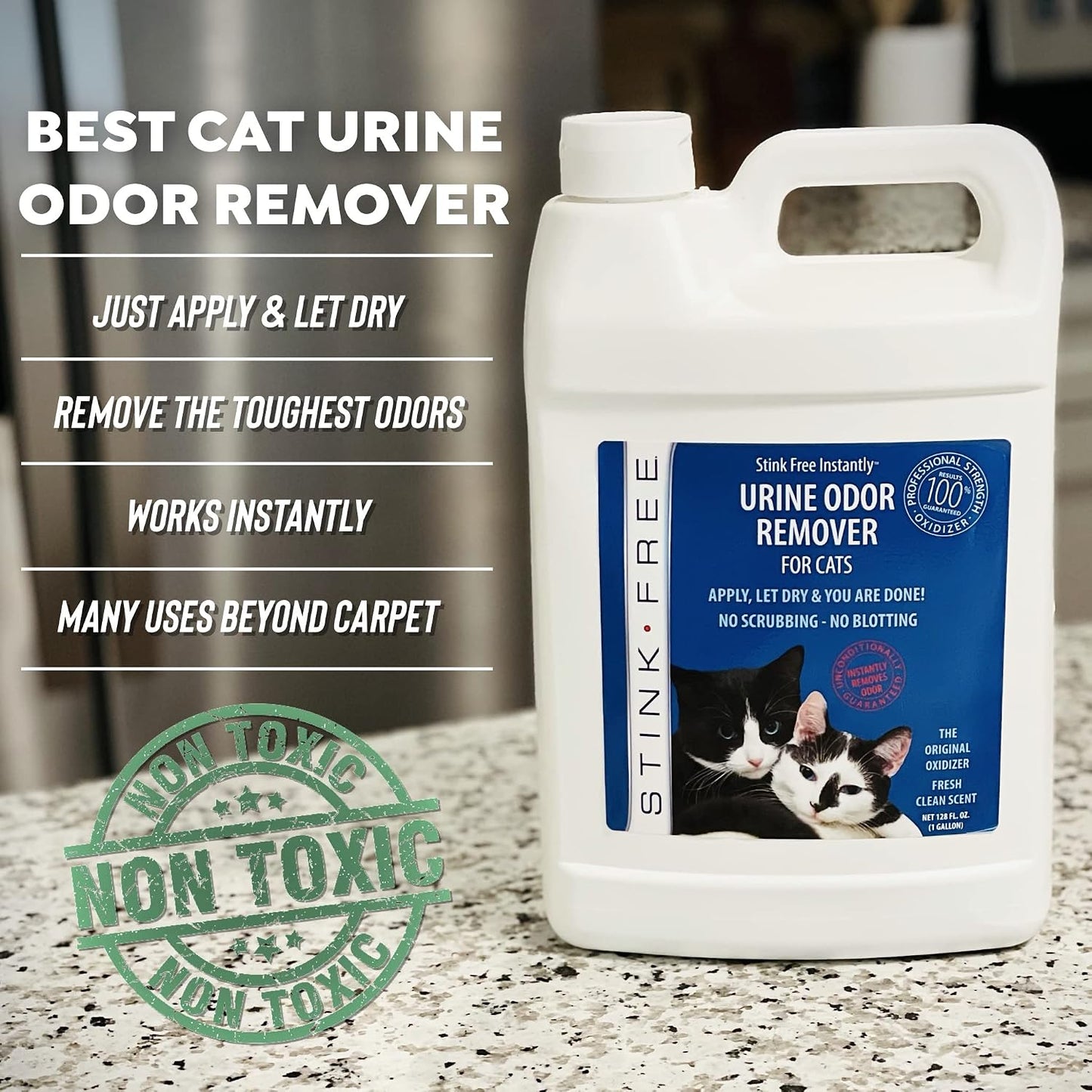 Oxidizer based cat urine cleaner being applied to carpet