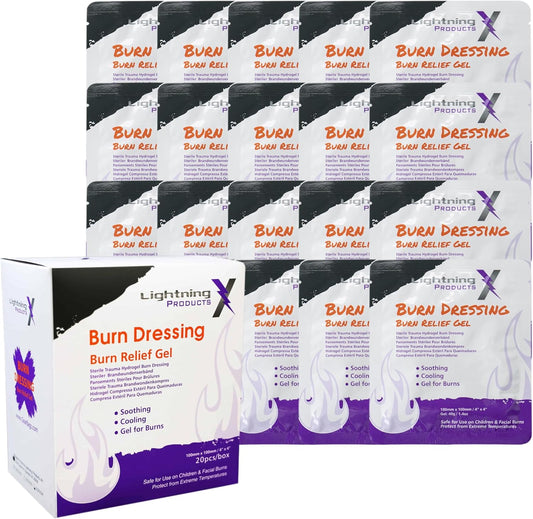 Lightning X Products Cooling Burn Relief Gel Box front view medical first aid