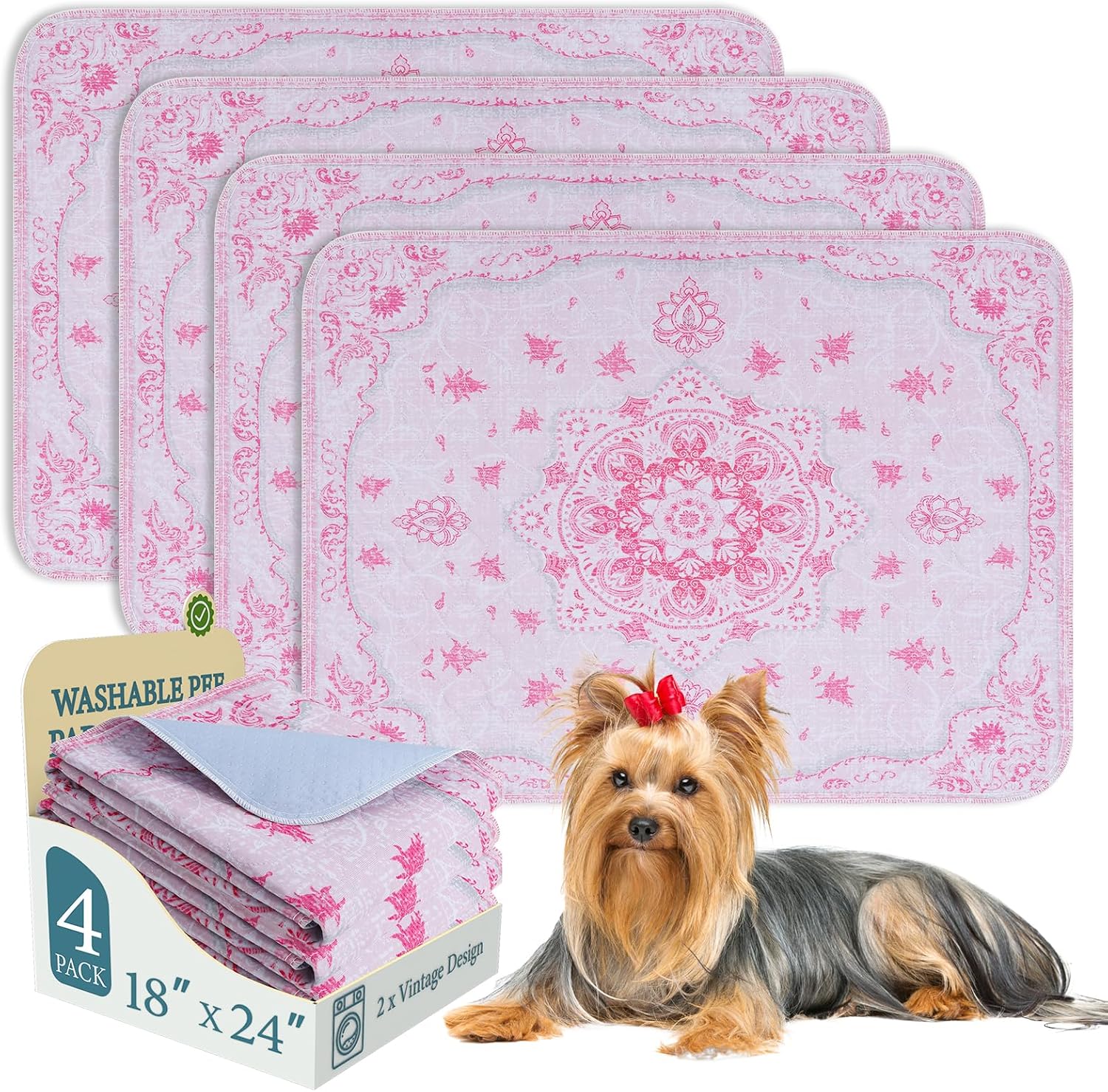 Homimp Washable Pee Pads for Dogs,Extra Large 2 Pcs Reusable Puppy Pads Waterproof,Absorbent and Leakproof Dog Pee Pads,Non Slip Puppy Training Pads,Pet Mat for Floor,Crate,Couch,Whelping,Blue 48"x48" - Image 11