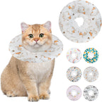 Soft Cat Cone Collar, Cute Cat Recovery Collar Suitable for Small, Medium, Large Cats,Elizabethan Neck Collar for Cats After Surgery (Orange, Small) - Image 14