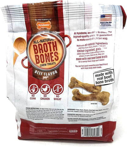 Nylabone beef bone broth chew treat close up