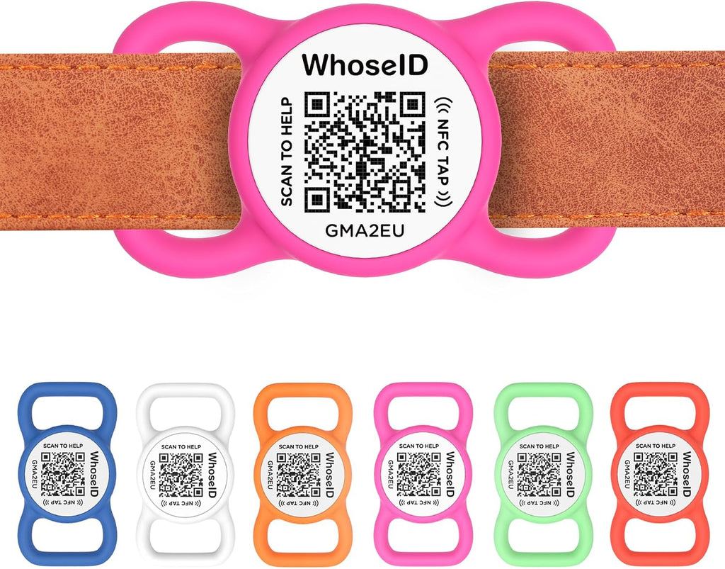 QR Code Dog Tag with NFC, Personalized Pet ID Tag, Silicone Dog ID Tag, Modifiable Pet Online Profile, Multiple Emergency Contact, Scan QR Code Send GPS Location Email (Small, Black&White) - Image 12