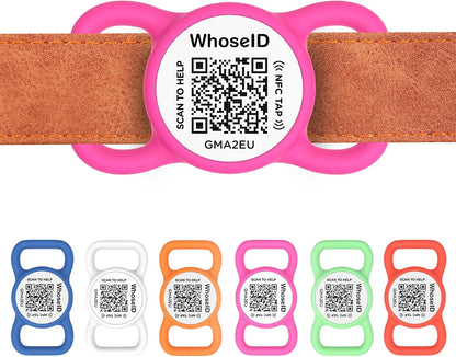 QR Code Dog Tag with NFC, Personalized Pet ID Tag, Silicone Dog ID Tag, Modifiable Pet Online Profile, Multiple Emergency Contact, Scan QR Code Send GPS Location Email (Small, Black&White) - Image 12