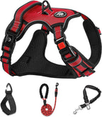 NESTROAD No Pull Dog Harness,Adjustable Oxford Medium Dog Harness with Leash,Reflective No-Choke Pet Vest Harness with Easy Control Soft Handle for Small Medium Large Dogs(M,Pink) - Image 9