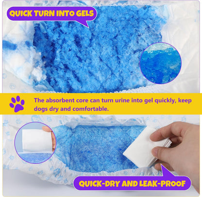 BURVAGY small doggie diaper fur friendly fasteners