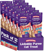 Beefeaters Lickable Cat Treats 48 Count - Puree Squeeze Up Tubes Variety Pack (Salmon, Tuna & Chicken) | Grain Free, Taurine Enriched, High Moisture for Picky Eaters | Cat Treat Topper or Snack - Image 15