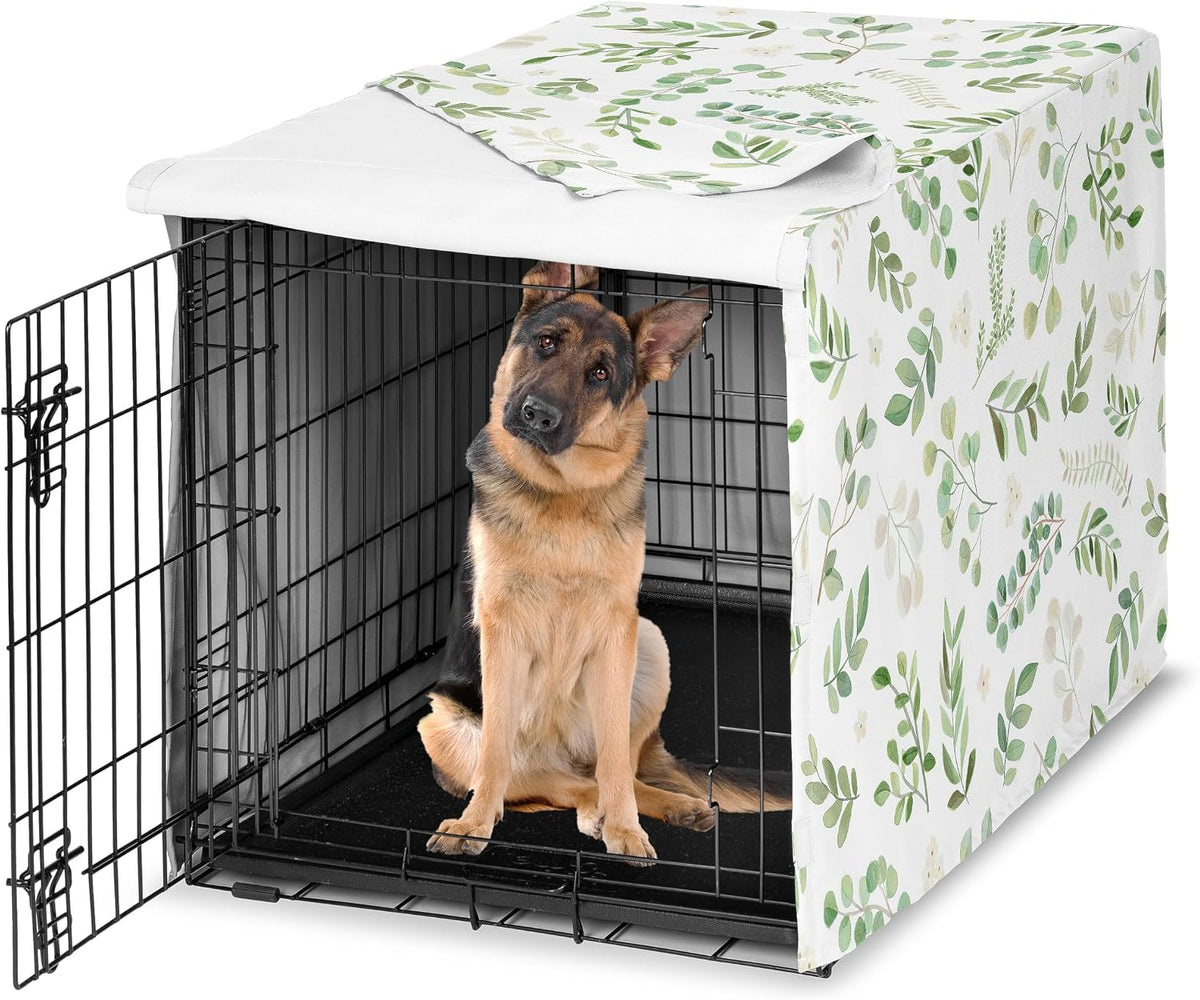 Sweet Jojo Designs 24in. Small Dog Crate Cover (Black Boho Wildflower) for Girls Pet Cage, Kennel Covers (Vintage, Floral, Leaves, Botanical, Paisley, Flower, Bohemian, Farmhouse, Orange, Blue, Teal) - Image 15