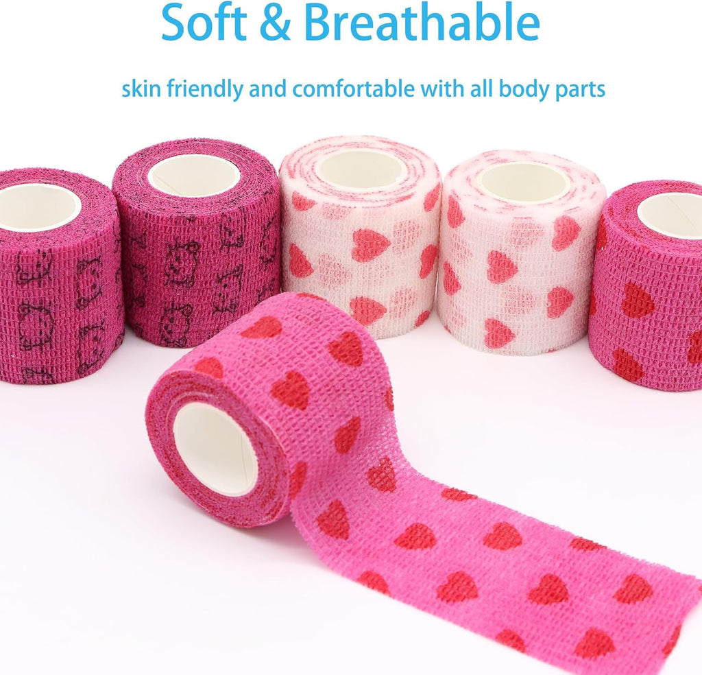 Keqcqe cohesive bandage wrap 6 rolls pack