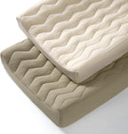 Lulumoon muslin changing pad cover front view showing quilted texture.