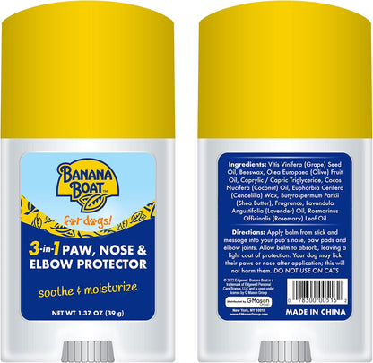 Banana Boat sun protector balm for dogs 1.37 Ounce packaging