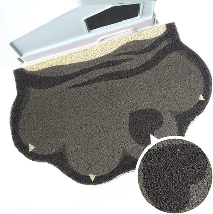 Cute Cat Litter Mat 24"x16", Litter Box Mat, Litter Trapping Mat, Soft on Kitty Paws, Easy Clean, Anti Slip, Pet Accessories, Door Floor mats - Grey Pink - Image 10