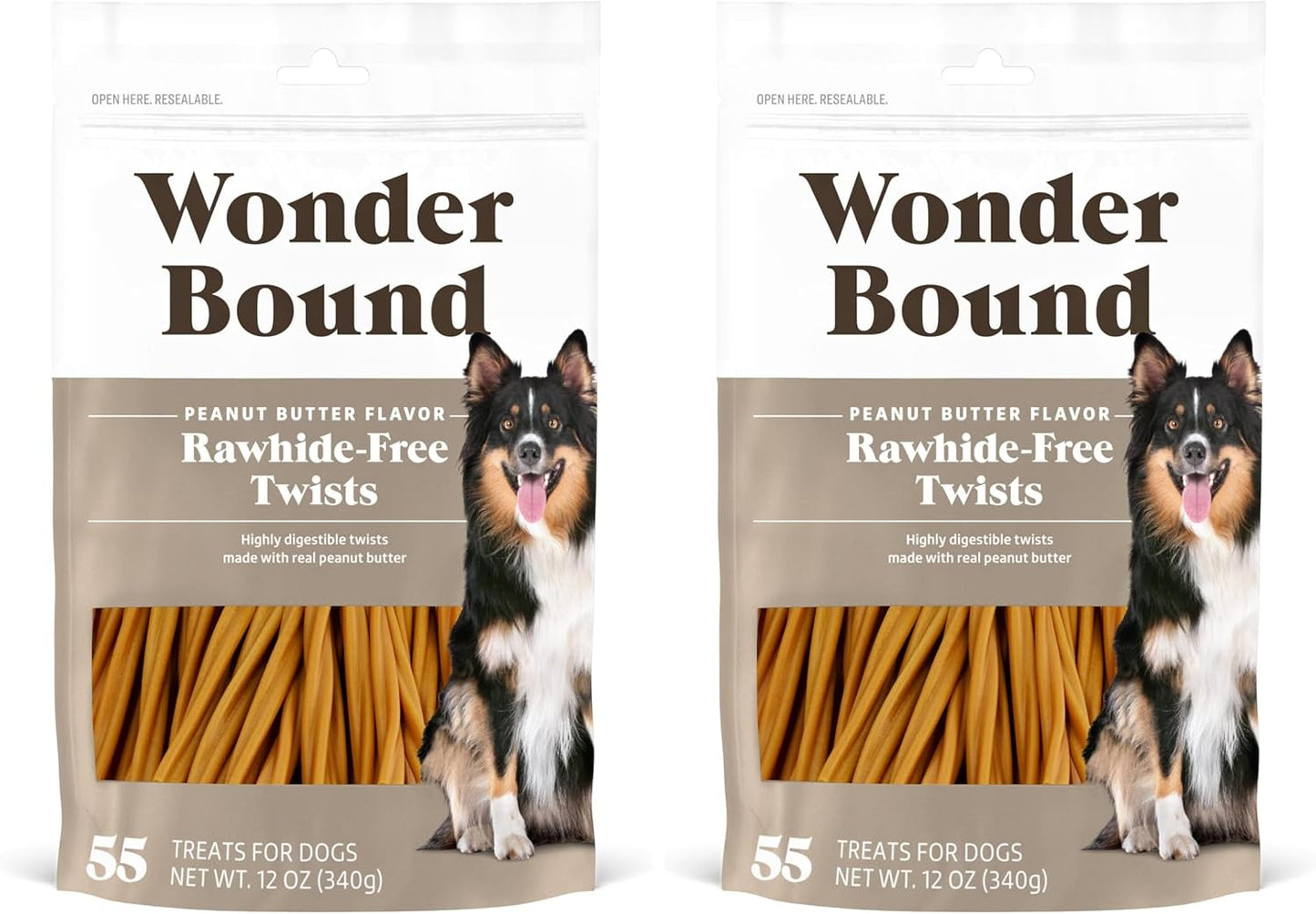 Wonder Bound Bacon & Cheese Flavor Dog Twist Sticks - 55 Count - Rawhide-Free Dog Treats, Dental Health Chews for Plaque & Tartar Control, Easy to Digest, Long-Lasting - Image 9