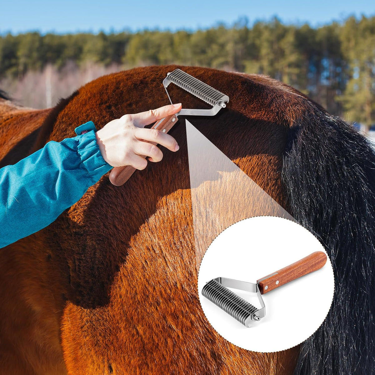 Professional horse and cattle grooming brush by Abbylike