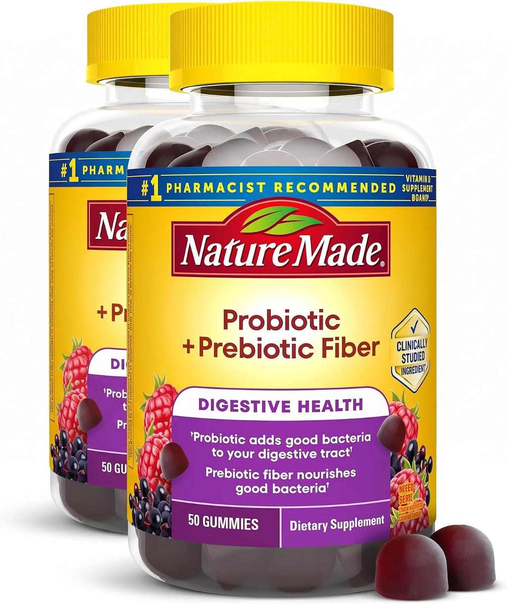 Nature Made Probiotic + Prebiotic Fiber Gummies, 50 Gummies - Image 12