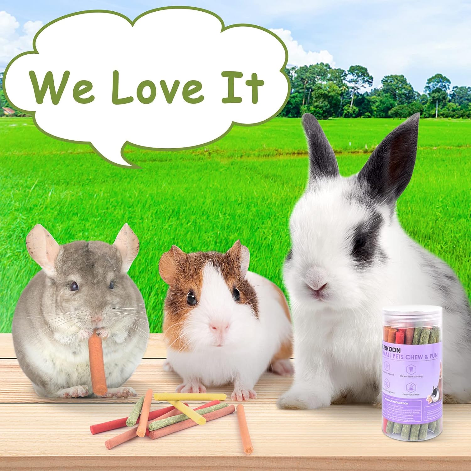 Safe organic bunny teething treats designed to prevent cage chewing behaviors