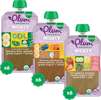 Plum Organics Mighty 4 variety pack front view