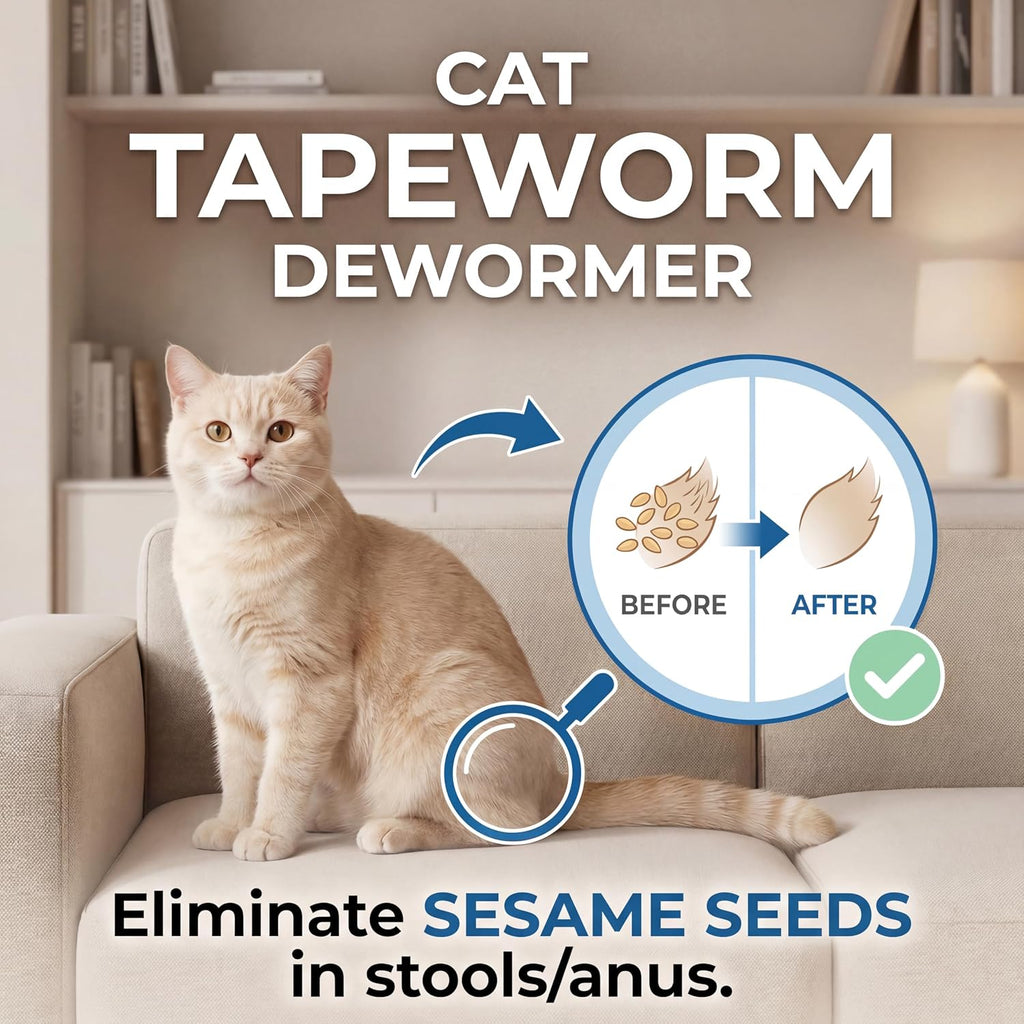 Elanco cat dewormer 20 tablets bottle with clear dosage instructions