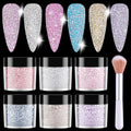 Furtherpretty reflective glitter nail powder set front view