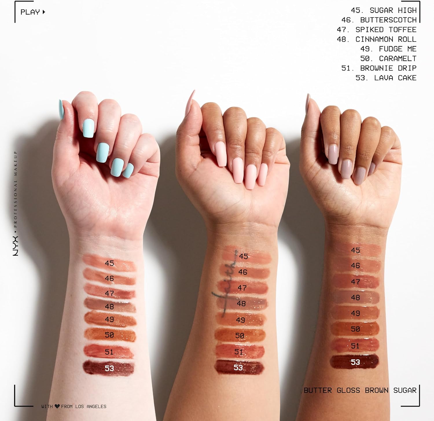 Authentic USA imported NYX lip gloss collection featuring the Vanilla Cream Pie variant.