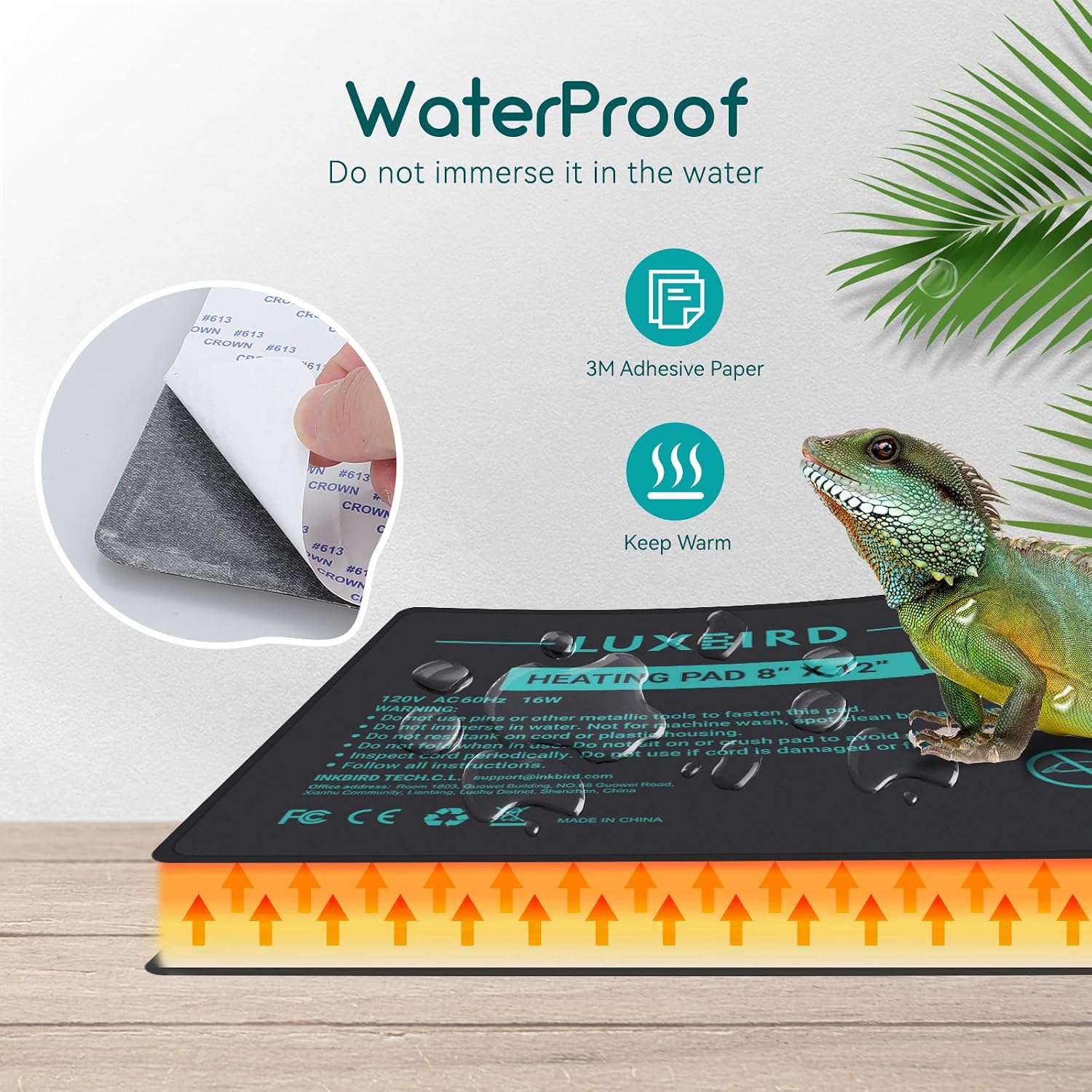 Two 8x12 inch Luxbird heating mats arranged for terrarium setup