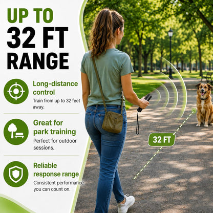 Yoope electronic dog training tool showcasing the mode selection buttons clearly