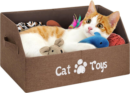 Premium imported fabric cat toy basket holding ten kilograms of pet blankets and clothes