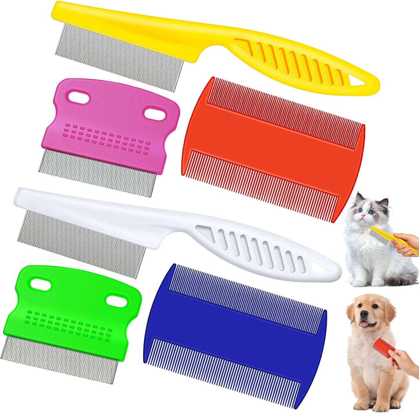 Boao flea comb being used for cat tear stain removal
