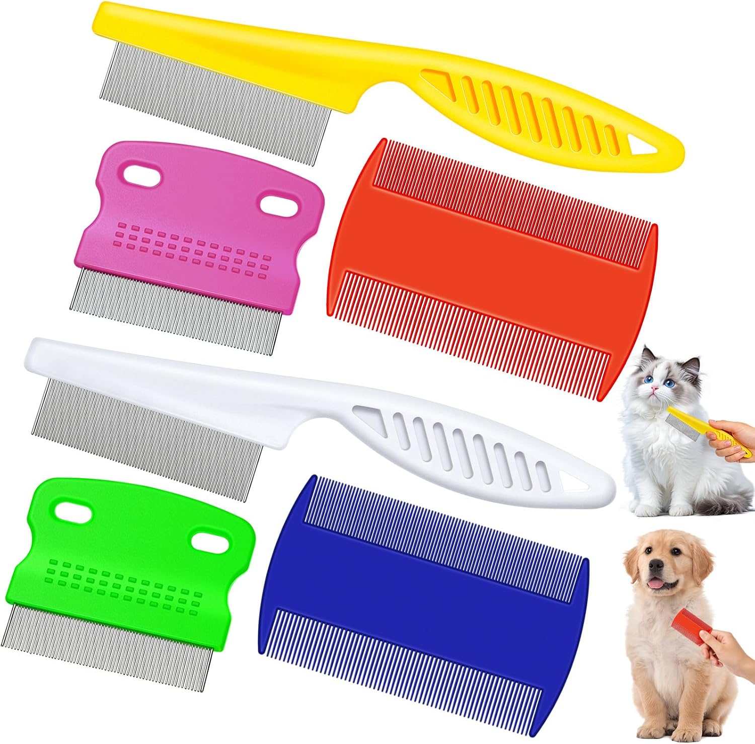 Boao flea comb being used for cat tear stain removal