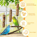 Close up of vegetable and grain parakeet treat sticks