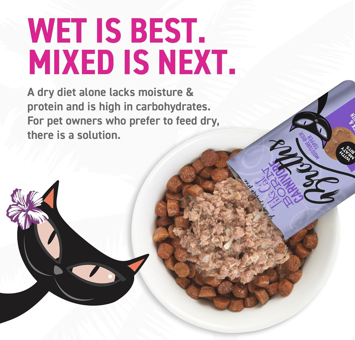 Cat enjoying Tiki Pets Born Carnivore broth treat