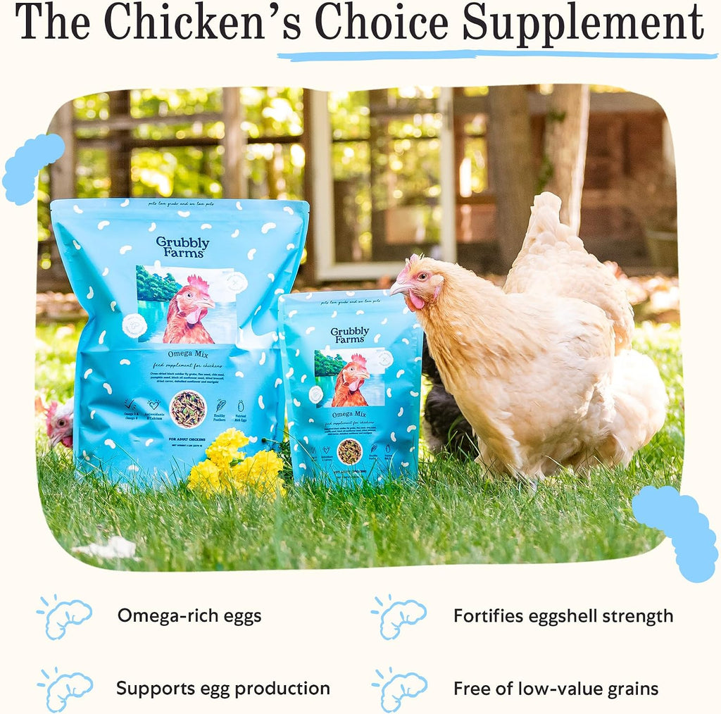Adult poultry feed supplement container displayed for e-commerce shopping