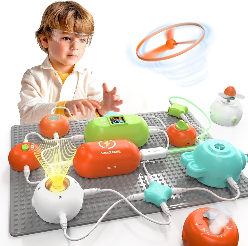 SMILESSKIDDO electronics exploration science kit box packaging front view showing colorful circuit parts.