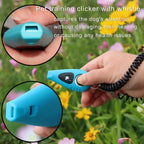 Durable metal pet clicker showing large easy press paw print button details