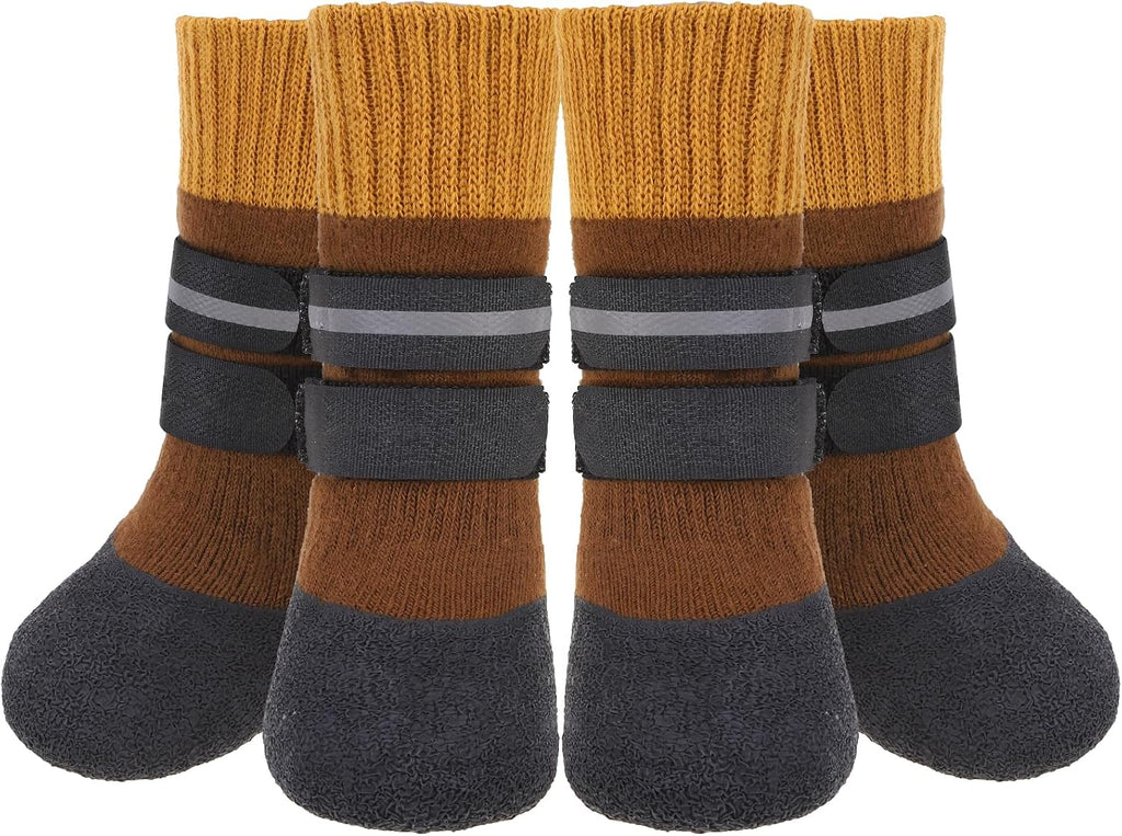 Dog Socks Anti Slip with Straps Traction Control Waterproof Paw Protector, L by KOOLTAIL - Image 14