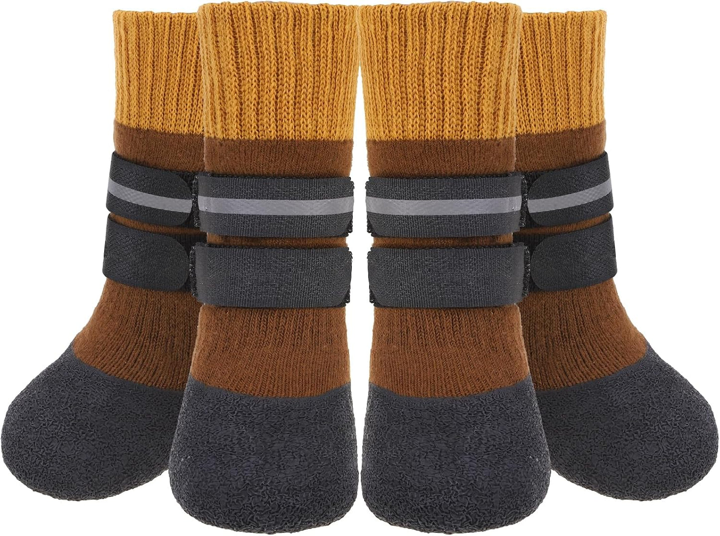 Dog Socks Anti Slip with Straps Traction Control Waterproof Paw Protector, L by KOOLTAIL - Image 14
