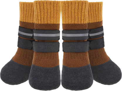 Dog Socks Anti Slip with Straps Traction Control Waterproof Paw Protector, L by KOOLTAIL - Image 14