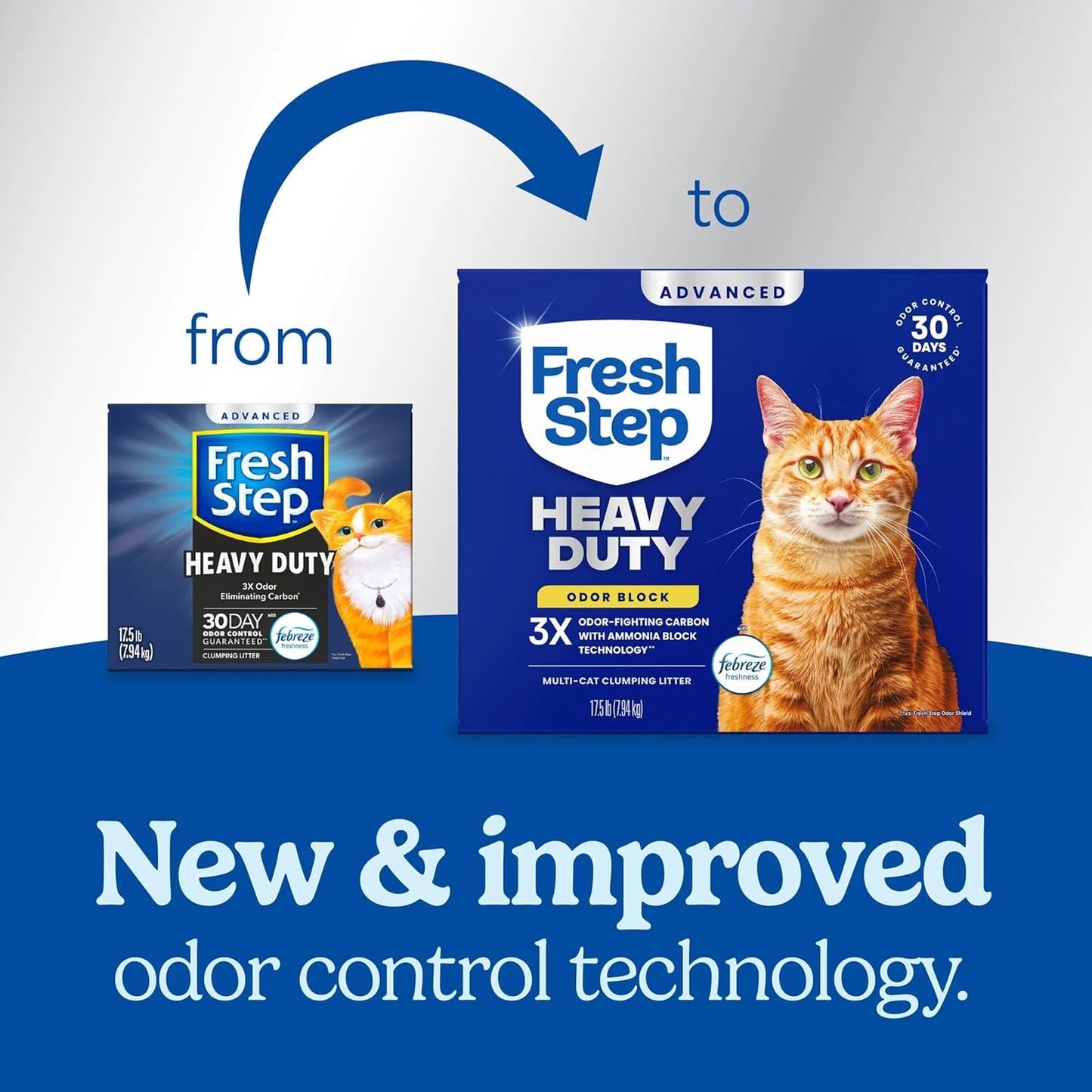 Fresh Step cat litter bag with 30 day odor control label