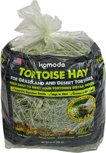 Multipet Tortoise Hay 24 Ounce front view of premium reptile food bag