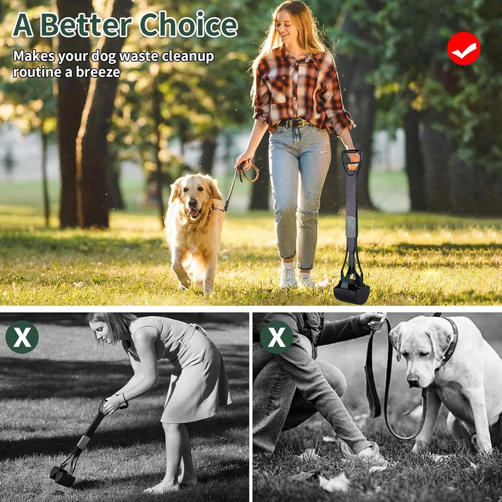 WOILIFE authentic USA imported 36 inch dog poop grabber in dark green