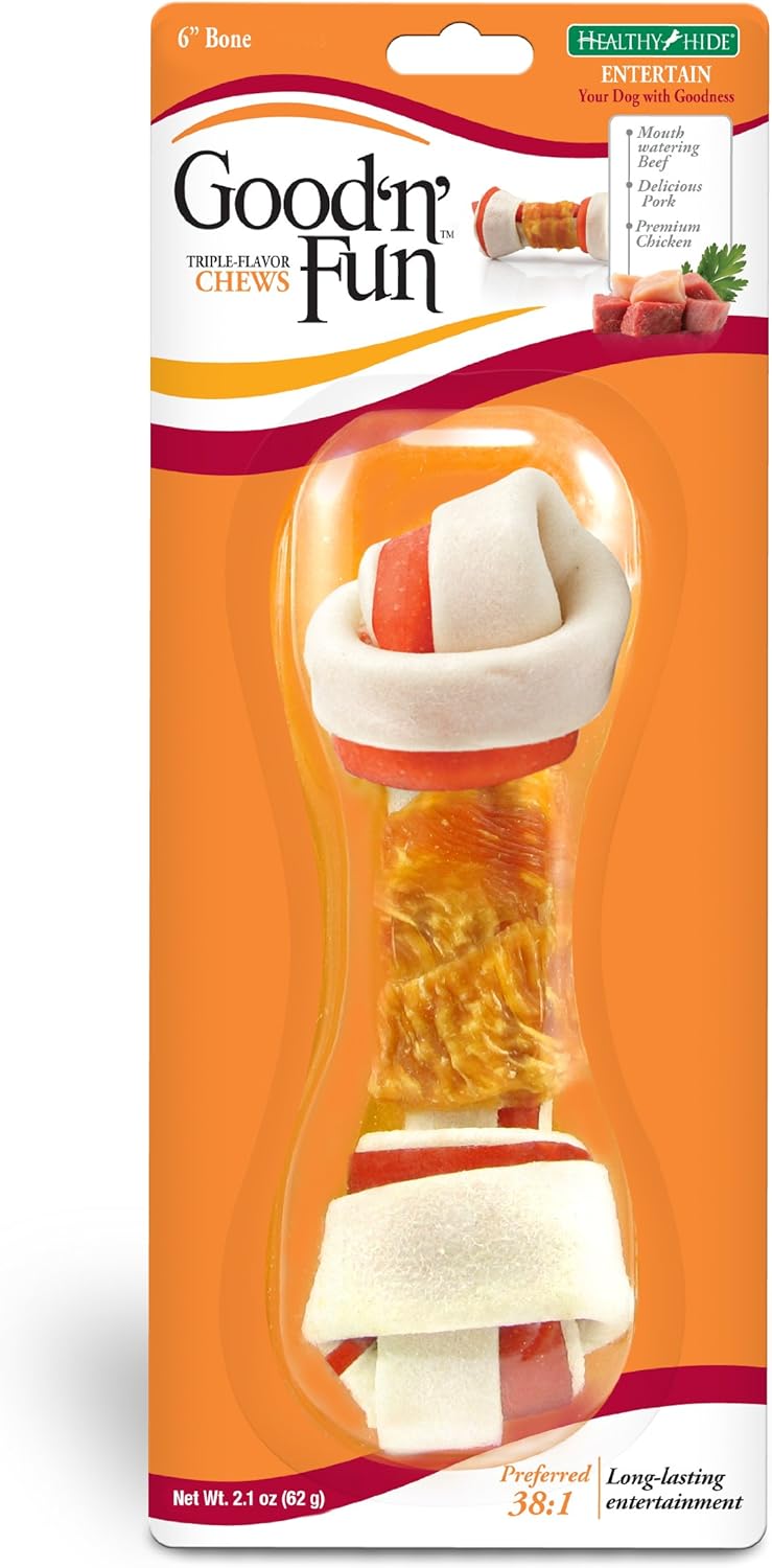 Good 'N' Fun Triple Flavor Chews, Rawhide Treats for Dogs - Image 11