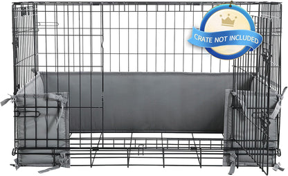 HOMBYS dog crate bumper front view inside a wire kennel cage