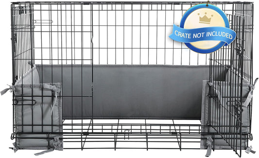 HOMBYS dog crate bumper front view inside a wire kennel cage