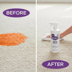 Folex cleaning solution being used on upholstery