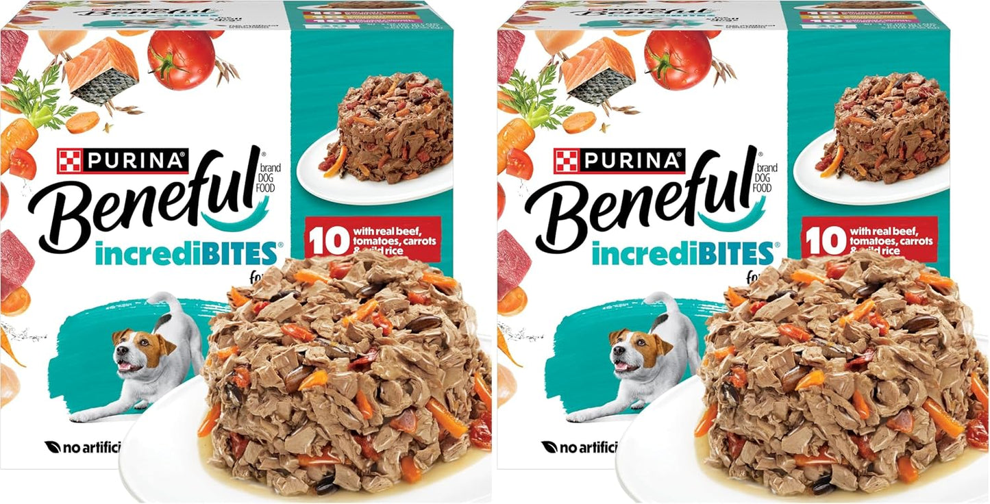Beneful Purina Small Breed Wet Dog Food Variety Pack, IncrediBites With Real Beef, Chicken and Salmon - (Pack of 30) 3 Oz. Cans - Image 14
