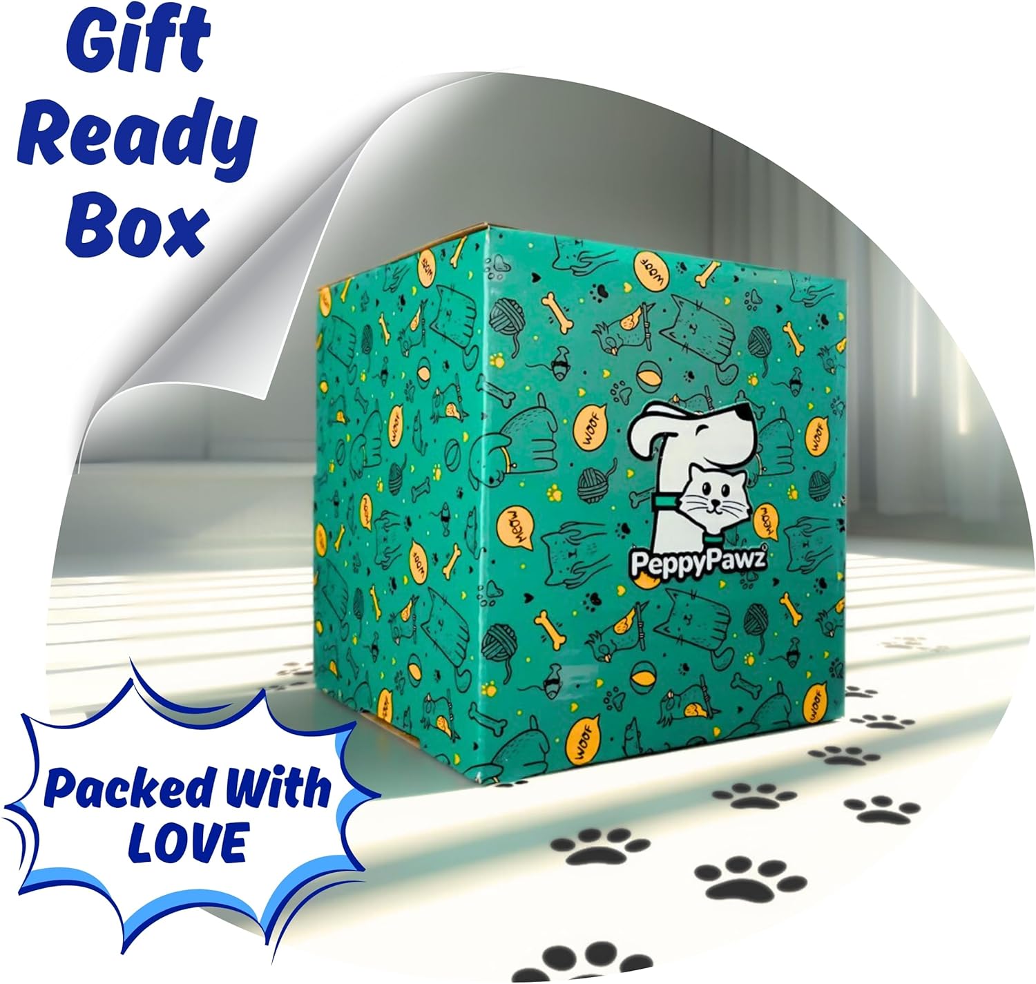 PeppyPawz long lasting enrichment pet toy side view details