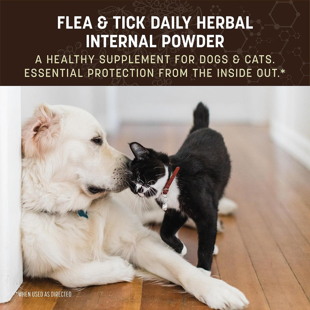 Earth Animal daily herbal pest supplement for dogs and cats eight ounce jar