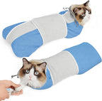 Close up of self-adhesive fabric on Supet cat wrap