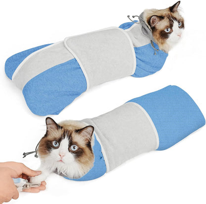 Close up of self-adhesive fabric on Supet cat wrap