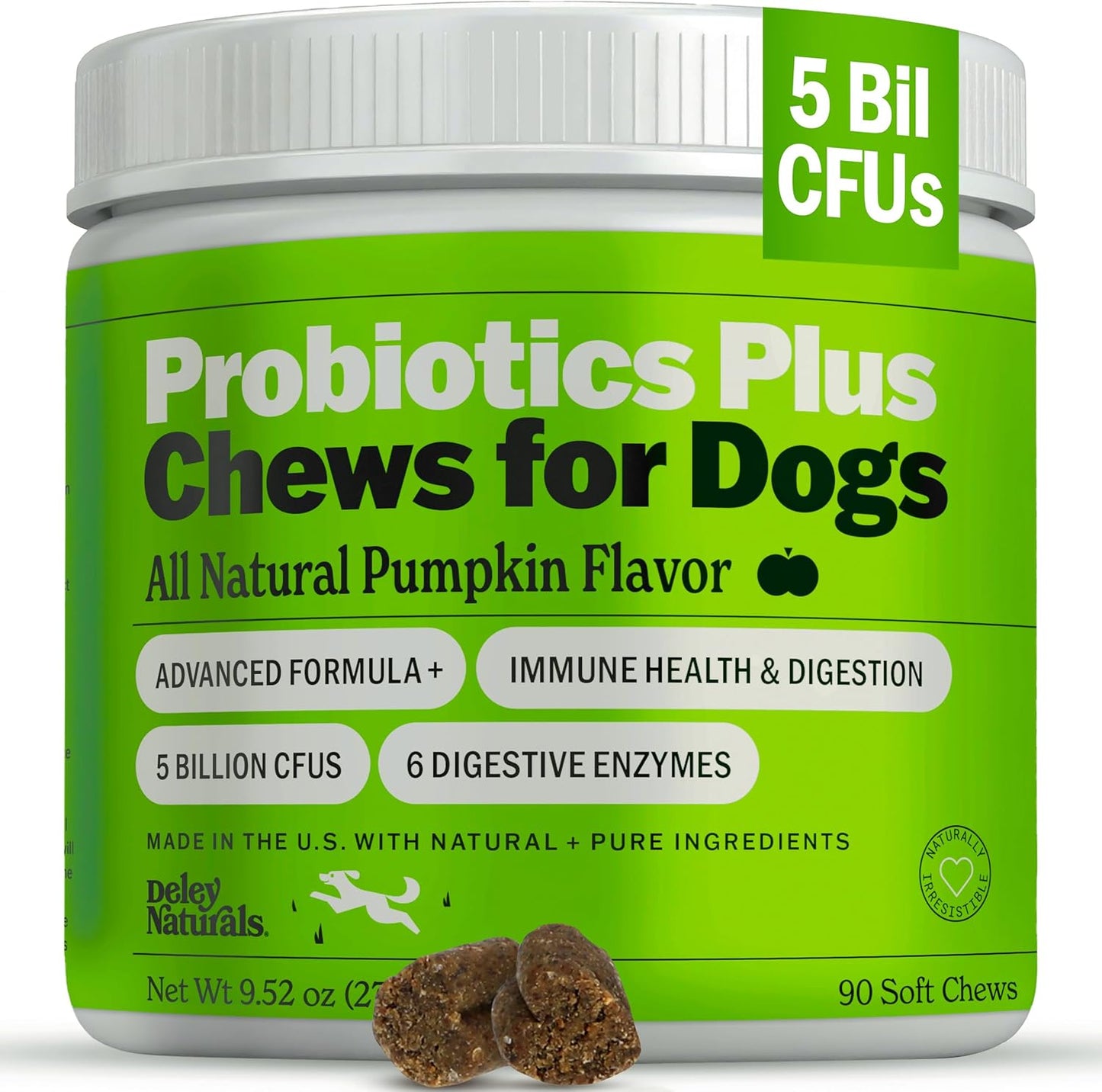 Deley Naturals dog supplement nutrition facts panel