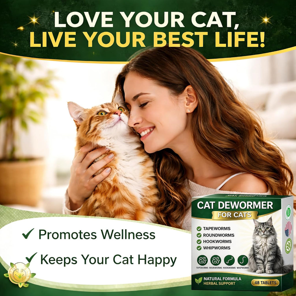 Ollistart broad spectrum cat care tablets for routine intestinal support